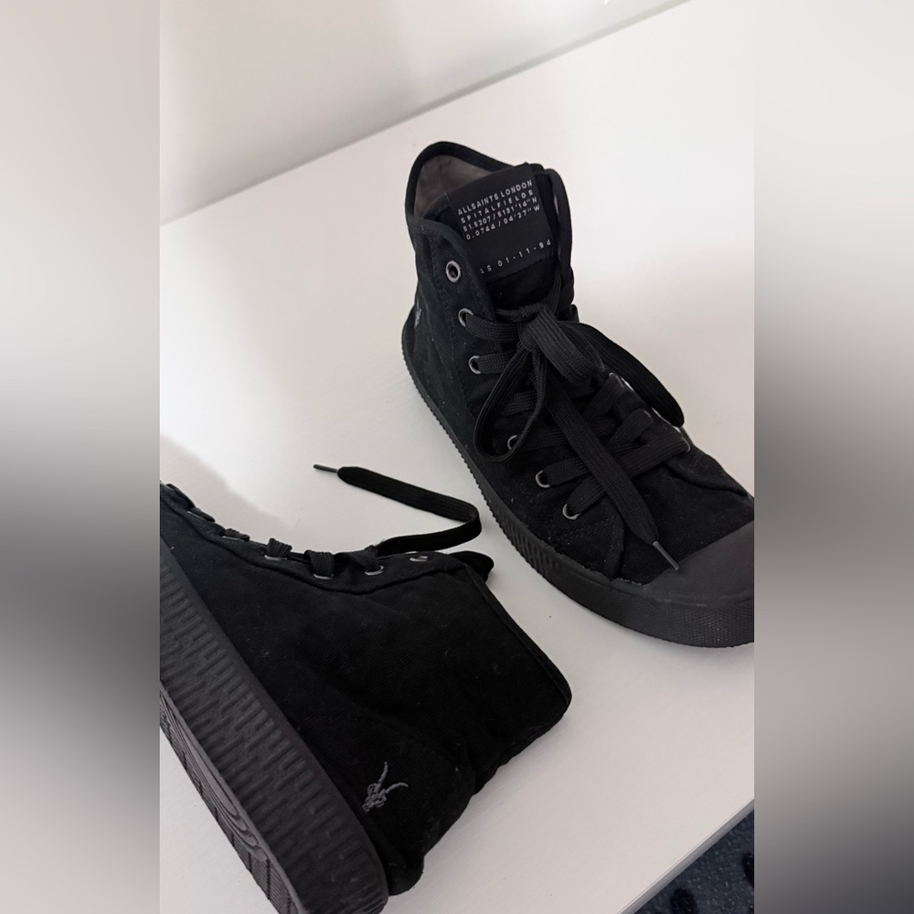 All Saints Black High-Top Sneakers